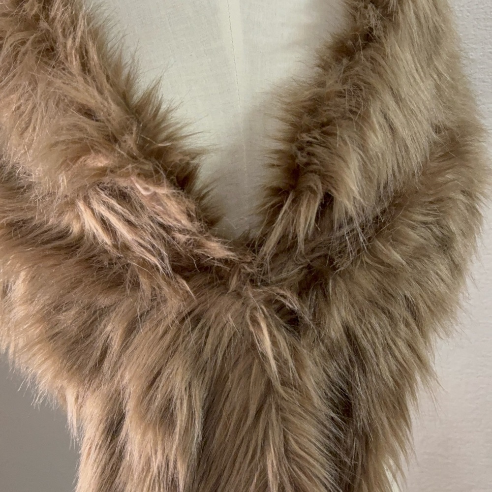 Faux Fur Scarf in Brown